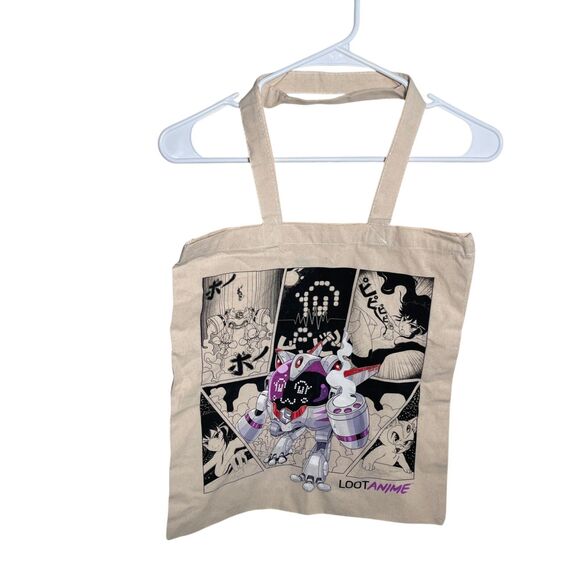 Loot Anime Tote Bag Lootcrate Book Shoulder Bag Canvas Graphic Printed - Picture 1 of 6